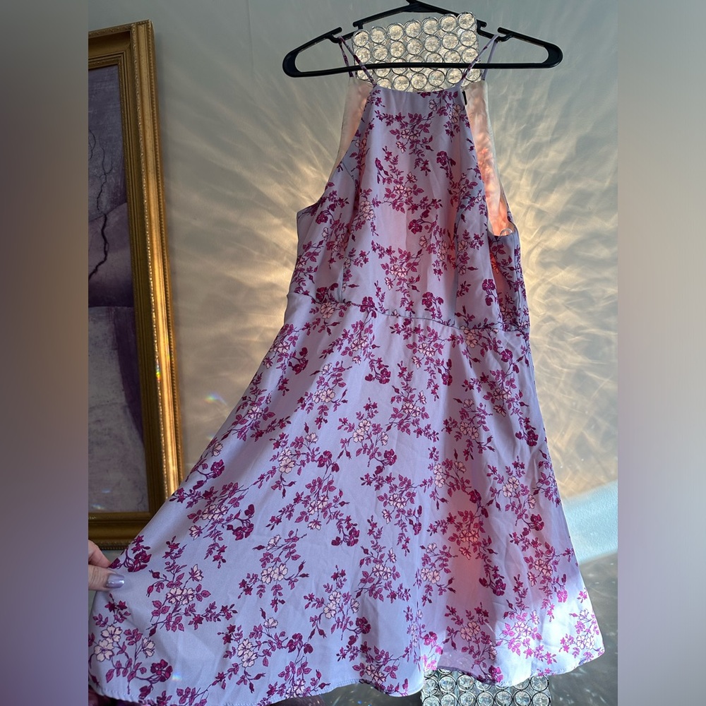 Pink floral dress